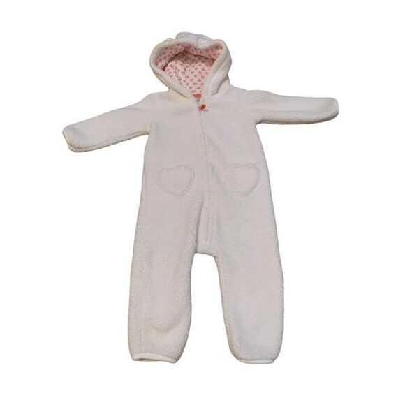 Carter’s Girls 9m White Bodysuit Coat - Picture 1 of 6